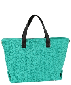 Straw Vacation Tote Bag LAS002-Z MINT